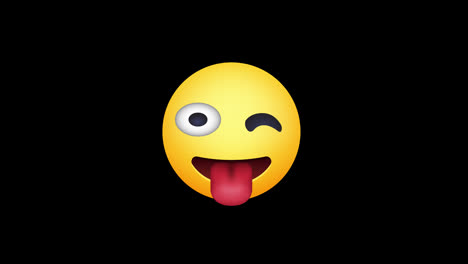 crazy-face-emoji-Tongue-out-loop-Animation-video-transparent-background-with-alpha-channel